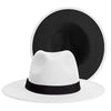 Classic Wide Brim Fedora Hat Men Women Two Colors Fedora Hats Cowboy Hat White Blue Belt Beautiful Design Soft Unisex Party Formal Hat 56-58CM by Stevvex
