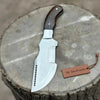 Handmade Carbon Steel Tracker Knife – Ram Horn or Wendi Wood Handle | Heavy Duty Hunting & Camping Knife | JW SteelCrafts by JW SteelCrafts