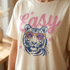 Retro Easy Tiger Graphic Tee | Vintage Style Short Sleeve T-Shirt | Preppy Aesthetic Top by Everyday Customs Co.