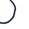 Blackout Iced Out Baseball Bead Necklace | Black
