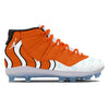 "Clown Fish" Jordan 11 Retro MCS Baseball Cleats by Stadium Custom Kicks