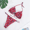 Colors Solid Bikini Set Push Up Swimwear Two Piece Swimsuit Swimwear Halter String Triangle Bikini Sets Women Swimsuit Low Waist Halter Two Pieces Bathing Suit by Stevvex