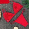 Colors Solid Bikini Set Push Up Swimwear Two Piece Swimsuit Swimwear Halter String Triangle Bikini Sets Women Swimsuit Low Waist Halter Two Pieces Bathing Suit by Stevvex