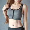 Comfortable High Quality Women's Zipper Sports Bras Plus Size 2XL Wirefree Padded Push Up Tops Lady Girls Breathable Fitness Run Gym Yoga Vest by Stevvex