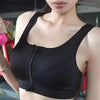 Comfortable High Quality Women's Zipper Sports Bras Plus Size 2XL Wirefree Padded Push Up Tops Lady Girls Breathable Fitness Run Gym Yoga Vest by Stevvex