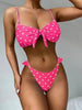 Comfortable Swimwear Women's Strappy One Piece Swimsuits Tie Knot Front Bathing Suits Cut Out Swimwear Female Bow Strap V-neck Swimsuit Women Two Pieces Bikini Set Push Up Bathing Suit Summer Beach Beachwear by Stevvex