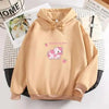 Cool Cow Print Hoodie Strawberry Casual Pullover Oversized Sweatshirt Pullover Sweatshirts for Women Cute Strawberry Cow Print Hoodie Casual Top Aesthetic Clothes For Women Funny Hoodies by Stevvex