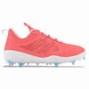 "Coral" New Balance FuelCell COMPv3 TPU Baseball Cleats by Stadium Custom Kicks