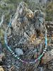 Corrugated Silver Pearl and Jasper Barrel Bead Necklace by Wild Junkie