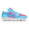 "Cotton Candy Paisley" Jordan 1 Retro Cleats by Stadium Custom Kicks