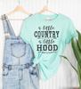 A Little Country A Little Hood Bella Canvas Graphic Tee by Ocean & 7th