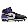 "Purple Toe” Jordan 1 TD Cleats by Stadium Custom Kicks