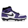 "Court Purple” Jordan 1 TD Cleats by Stadium Custom Kicks