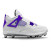 "Court Purple" Jordan 4 Retro MCS Cleats by Stadium Custom Kicks