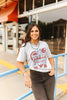 Cowboy Motel Raw Cut V-neck Graphic Tee by Wild Junkie