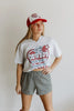 Cowboy Motel Raw Cut V-neck Graphic Tee by Wild Junkie