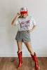 Cowboy Motel Raw Cut V-neck Graphic Tee by Wild Junkie