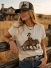Cowboy Riding Armadillo Graphic Tee by Wild Junkie