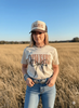 Cowgirl Barbed Wire Bow Graphic Tee by Wild Junkie
