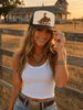 Cowgirl Riding Armadillo Trucker Hat by Wild Junkie