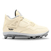 "Cream OW" Jordan 4 Retro MCS Cleats by Stadium Custom Kicks
