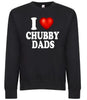 I Love Chubby Dads I Heart Fathers Funny Graphic Tee Shirt by MyWackyTees
