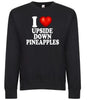 I Love Upside Down Pineapples I Heart Swingers Adult Humor Graphic Tee Shirt by MyWackyTees
