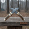 Gut Hook Skinner Knives Pair stag handle by JW SteelCrafts