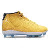 "Gold Crystals" Jordan 11 Retro MCS Baseball Cleats by Stadium Custom Kicks