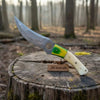 Damascus Hunting Knife 8.5” Fixed Blade by JW SteelCrafts
