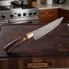 CUSTOM HAND FORGED DAMASCUS STEEL CHEF KNIFE WOOD AND BRASS HAndle by JW SteelCrafts