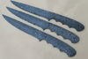 Custom Handmade Damascus Steel Fillet Knife Blank Blades Set of 3 – Full Tang Twist Pattern Flexible Fillet Knife Blanks for Custom Handle Making JW SteelCrafts by JW SteelCrafts