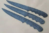 Custom Handmade Damascus Steel Fillet Knife Blank Blades Set of 3 – Full Tang Twist Pattern Flexible Fillet Knife Blanks for Custom Handle Making JW SteelCrafts by JW SteelCrafts