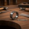 Mens Wide Damascus Steel Wedding Band Thick Handmade Pattern Ring by JW SteelCrafts