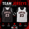 Custom Black & White Reversible Team Jersey Sets by Gameday Customs