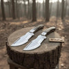 Handmade Carbon Steel Tracker Knife – Ram Horn or Wendi Wood Handle | Heavy Duty Hunting & Camping Knife | JW SteelCrafts by JW SteelCrafts