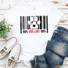 100% Dog Love Barcode With Paw Pet Lover Tee by Adorb Custom Tees