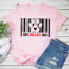 100% Dog Love Barcode With Paw Pet Lover Tee by Adorb Custom Tees
