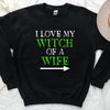 Witch of a Wife and Monster of a Husband Couples Sweatshirts by Adorb Custom Tees