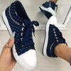 Cute Blue Women Fashion Shoes Summer Casual Design Lace Breathable Platform Flat Woman Sneakers Walking Lace-up Comfortable Walking Footwear Fashion Sneakers by Stevvex