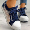 Cute Blue Women Fashion Shoes Summer Casual Design Lace Breathable Platform Flat Woman Sneakers Walking Lace-up Comfortable Walking Footwear Fashion Sneakers by Stevvex