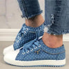 Cute Blue Women Fashion Shoes Summer Casual Design Lace Breathable Platform Flat Woman Sneakers Walking Lace-up Comfortable Walking Footwear Fashion Sneakers by Stevvex