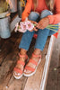 Cute Summer Women Golden Sandals Platform Heels Cross Strap Ankle Lace Beach Party Shoes Open Toe Ankle Platform Strap Casual Shoes Platform Wrap Rubber Sole Flat Sandal
