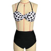 Cutest Retro Swimsuit Swimwear Vintage High Waist Swimsuit For Women Halter 2 Piece Bathing Suit Ruffle Bikini Set Tummy Control Vintage Pin Up High Waist Bikini Set For Women Swimming Bathing Suit S/M/L/XL by Stevvex