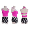 Cutest Retro Swimsuit Swimwear Vintage High Waist Swimsuit For Women Halter 2 Piece Bathing Suit Ruffle Bikini Set Tummy Control Vintage Pin Up High Waist Bikini Set For Women Swimming Bathing Suit S/M/L/XL by Stevvex