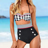 Cutest Retro Swimsuit Swimwear Vintage High Waist Swimsuit For Women Halter 2 Piece Bathing Suit Ruffle Bikini Set Tummy Control Vintage Pin Up High Waist Bikini Set For Women Swimming Bathing Suit S/M/L/XL by Stevvex
