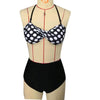 Cutest Retro Swimsuit Swimwear Vintage High Waist Swimsuit For Women Halter 2 Piece Bathing Suit Ruffle Bikini Set Tummy Control Vintage Pin Up High Waist Bikini Set For Women Swimming Bathing Suit S/M/L/XL by Stevvex