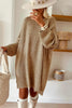 Green Oversize Drop Shoulder Slouchy Sweater Dress by Wild and Free Boutique