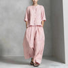 Three-Quarter Sleeve Shirt & Loose Trousers Two-Piece Set by FitiqueFit