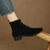 Maillard Matte Pointed Low-Heel Ankle Boots Women by FitiqueFit